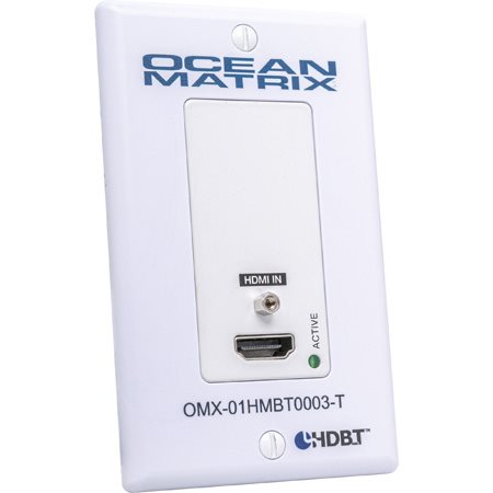 Ocean Matrix OMX-01HMBT0003-T HDBaseT 4K HDMI 1-Gang Wall Plate Transmitter with Two-Way IR - RS232 - PoC